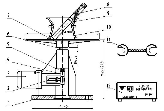 水泥膠砂流動(dòng)度測(cè)定儀結(jié)構(gòu)圖